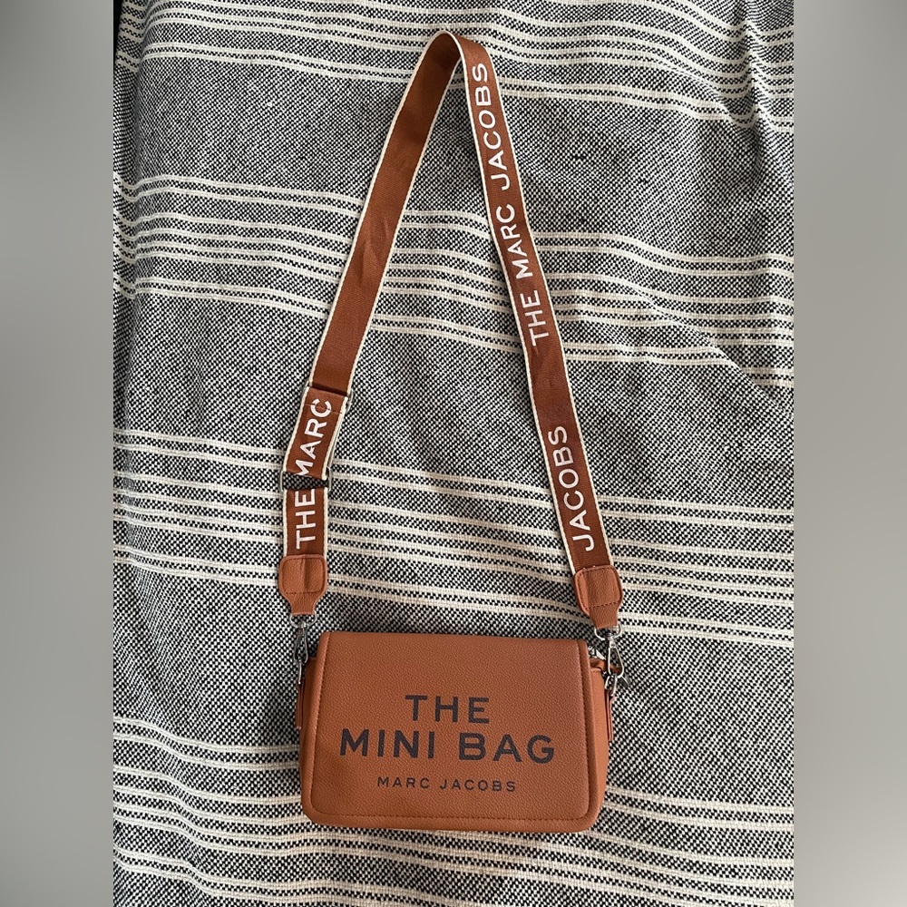 Marc Jacobs The Mini Bag Brown Crossbody with Branded Strap